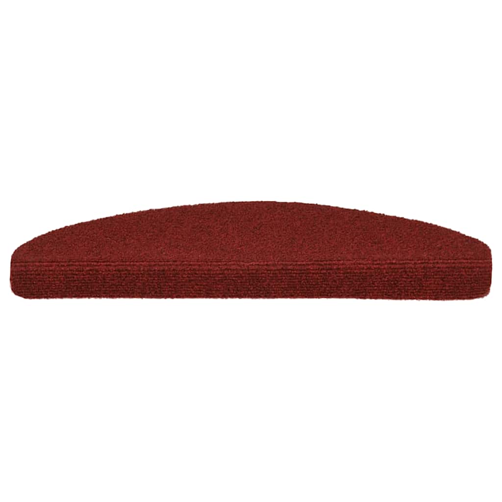 trappemåtter selvklæbende 20 stk. 65x21x4 cm bordeauxrød halvrunde store