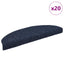 trappemåtter selvklæbende 20 stk. 65x21x4 cm blå halvrunde store