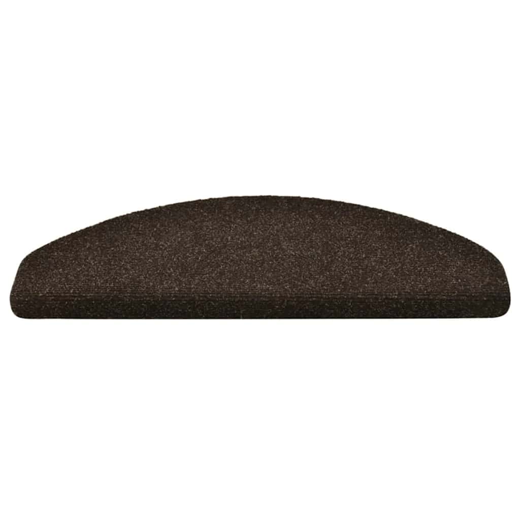 trappemåtter selvklæbende 20 stk. 65x21x4 cm mørkebrune halvrunde store