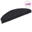 trappemåtter selvklæbende 30 stk. 65x21x4 cm sorte halvrunde store