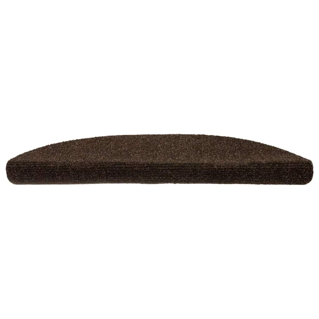 trappemåtter selvklæbende 20 stk. 56x17x3 cm brune halvrunde