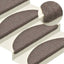 trappemåtter selvklæbende 20 stk. 56x17x3 cm beige halvrunde