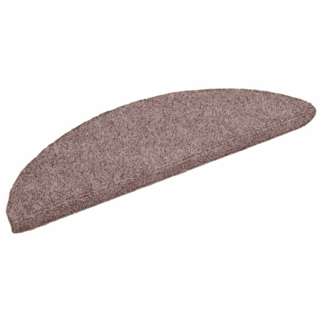 trappemåtter selvklæbende 30 stk. 56x17x3 cm lys brune halvrunde