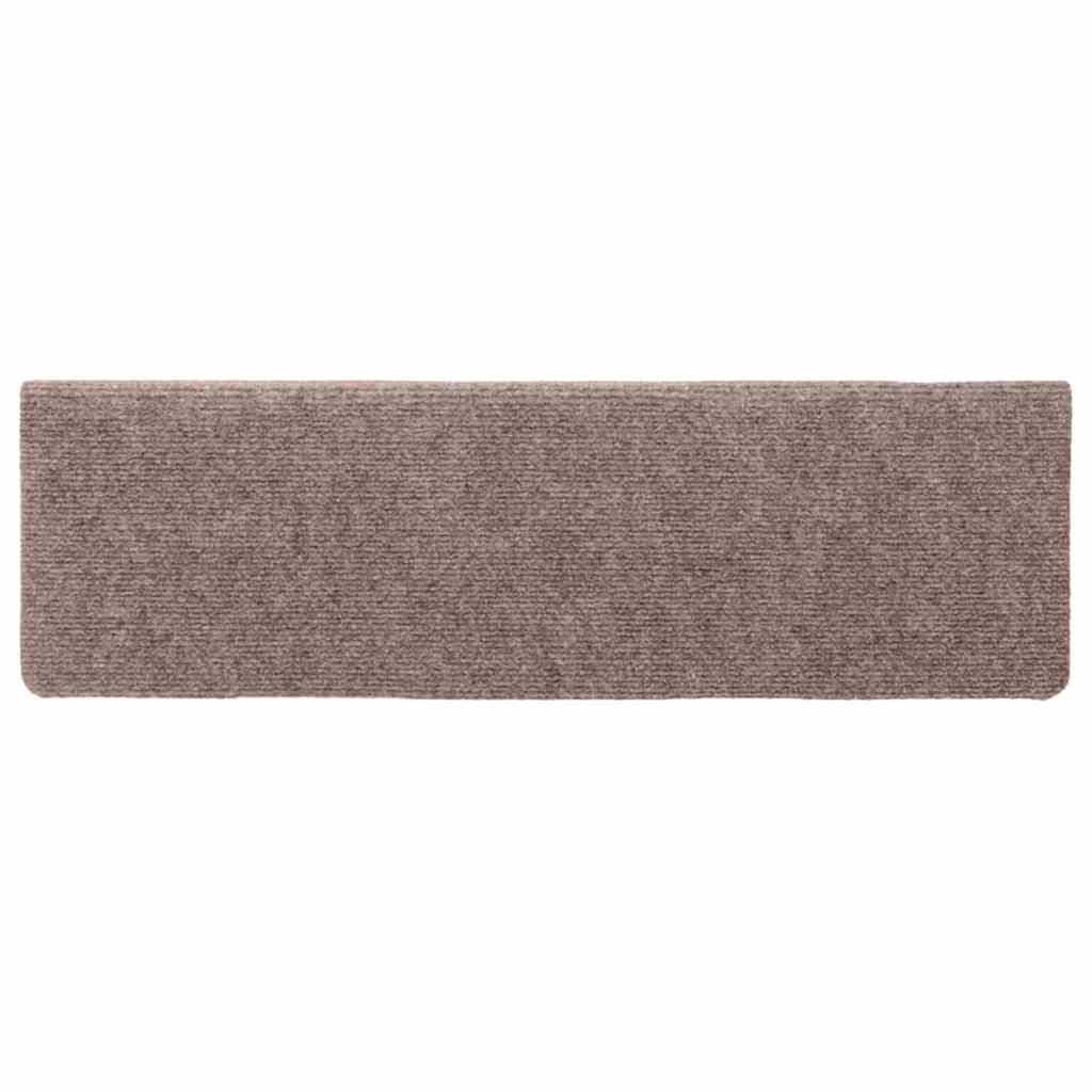 trappemåtter selvklæbende 20 stk. 65x21x4 cm lysebrun rektangulære kant