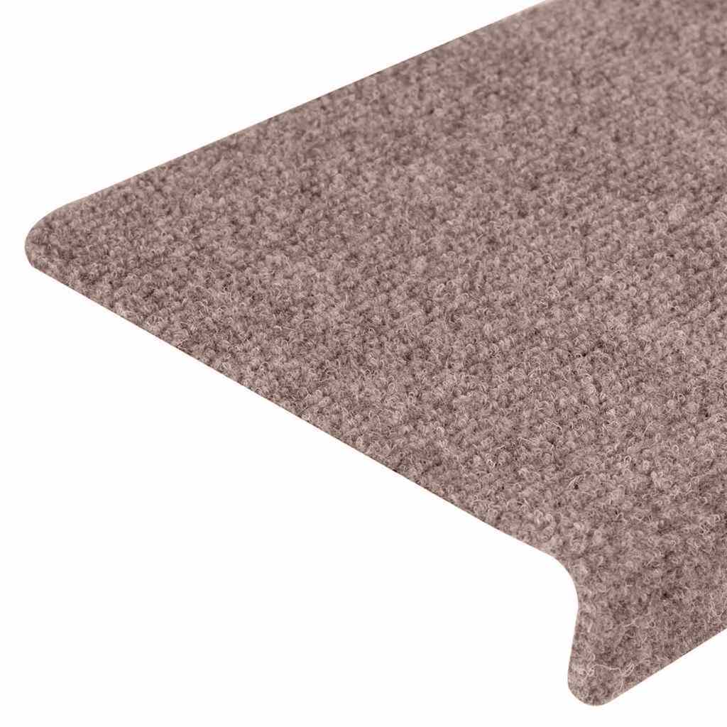 trappemåtter selvklæbende 20 stk. 65x21x4 cm lysebrun rektangulære kant