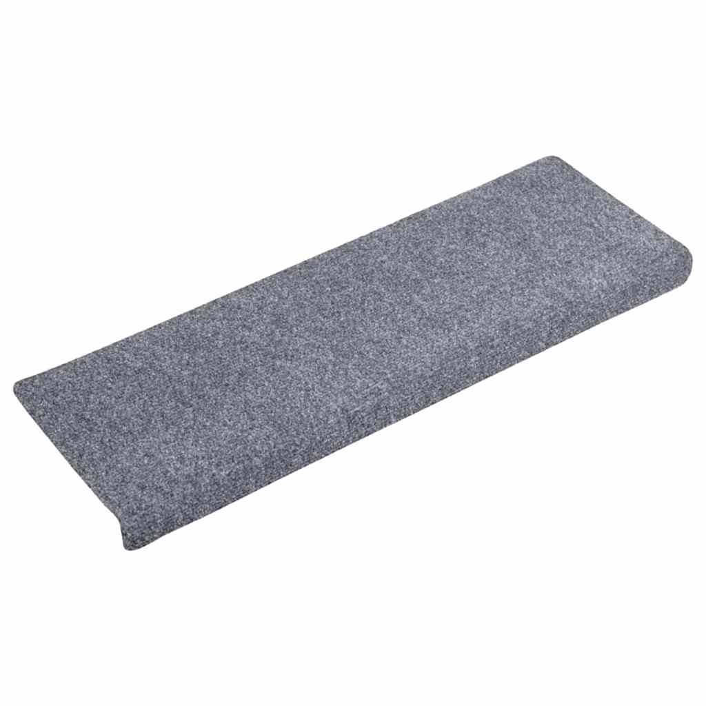trappemåtter selvklæbende 20 stk. 65x21x4 cm lysegrå rektangulær kant