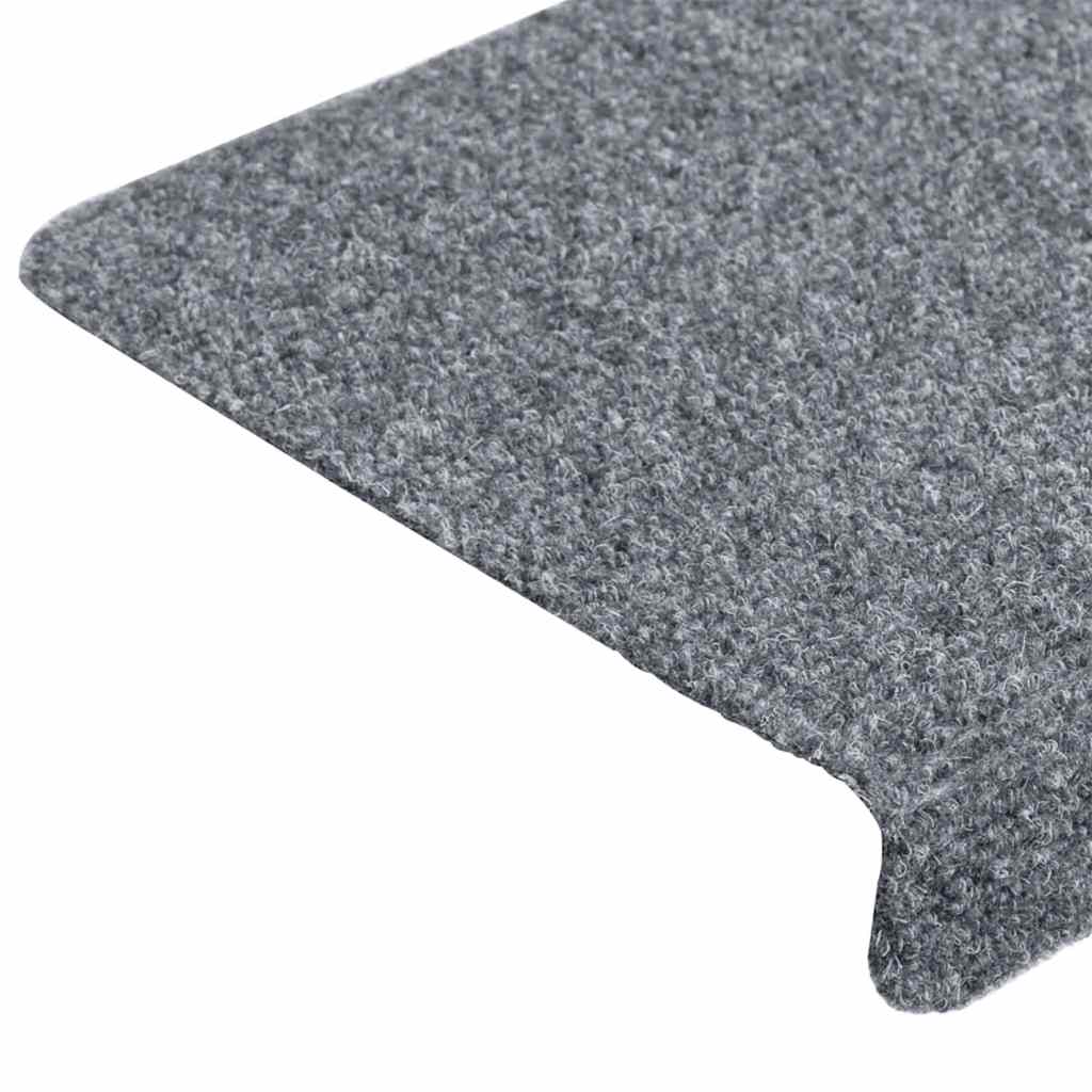 trappemåtter selvklæbende 20 stk. 65x21x4 cm lysegrå rektangulær kant