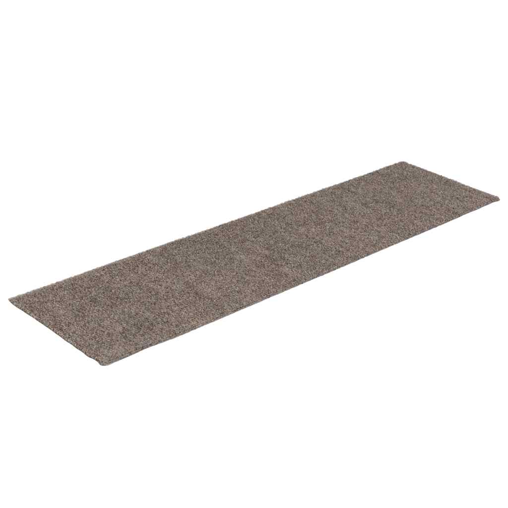 trappemåtter selvklæbende 30 stk. 76x20 cm beige rektangulære