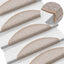 trappemåtter 30 stk. 56x17x3 cm lysebrune halvrunde