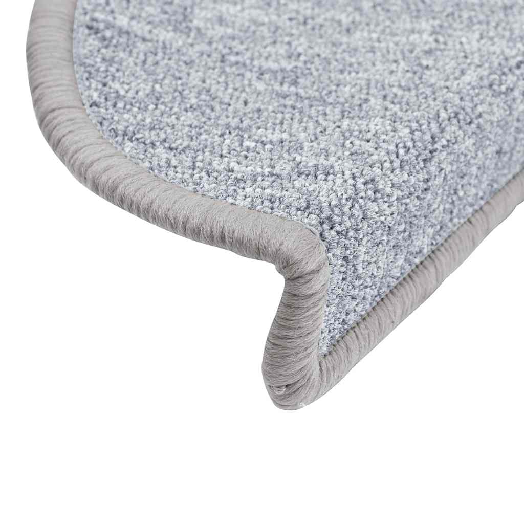 trappemåtter 30 stk. 56x17x3 cm lysegrå halvrunde