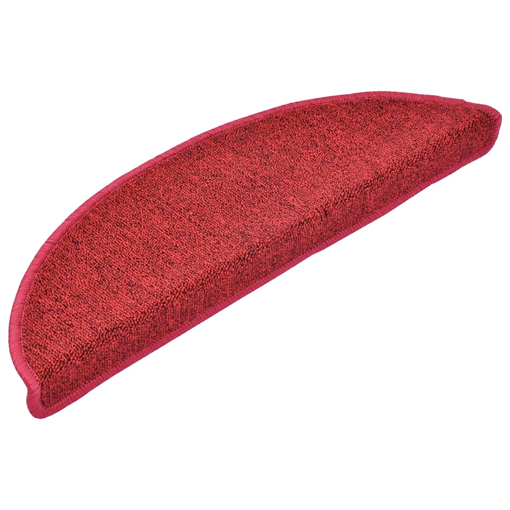 trappemåtter 30 stk. 56x17x3 cm rød halvrund