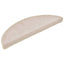trappemåtter 30 stk. 56x17x3 cm taupe halvrund