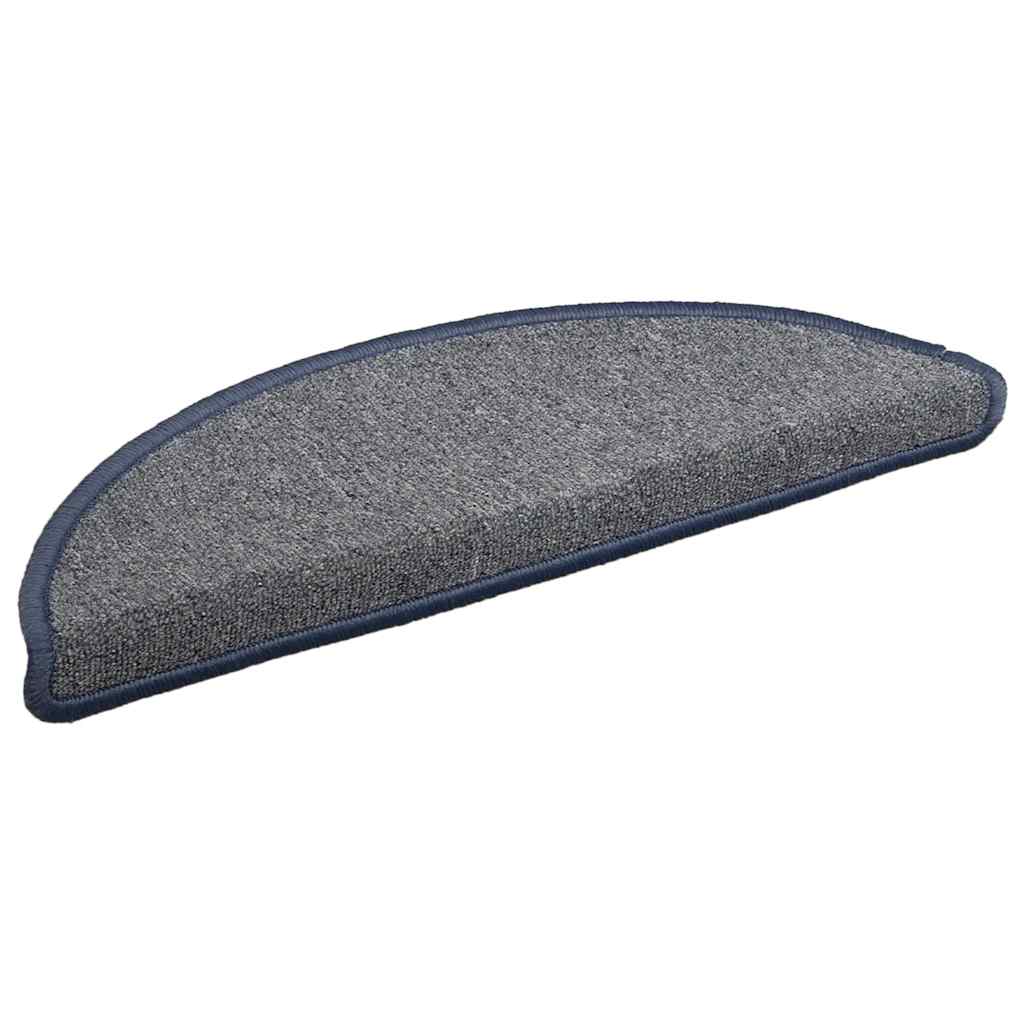 trappemåtter 30 stk. 56x17x3 cm lysegrå og blå halvrunde