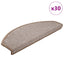 trappemåtter 30 stk. 65 x 24 x 4 cm lysebrune halvrunde store