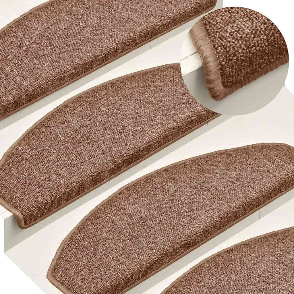 trappemåtter 30 stk. 65x24x4 cm brune halvrund store