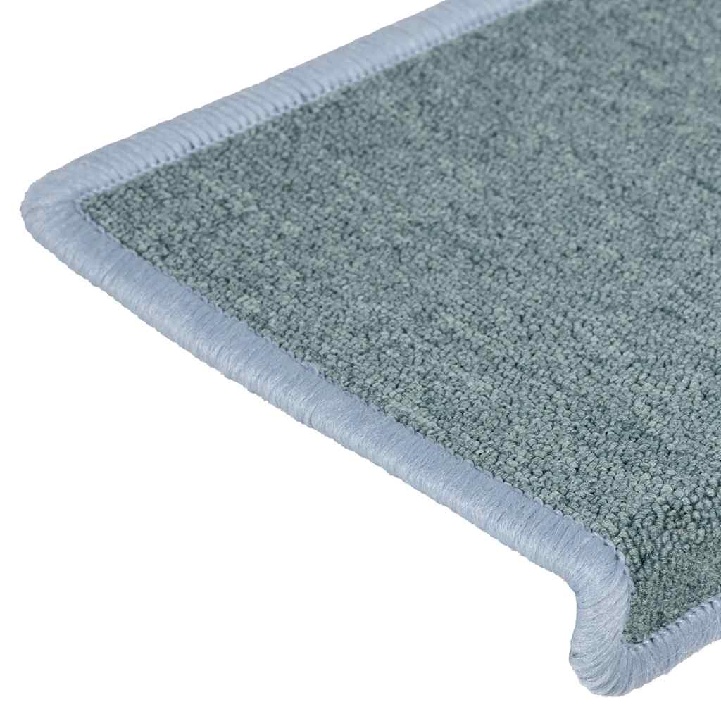 trappemåtter 30 stk. 65 x 21 x 4 cm havblå rektangulær kant