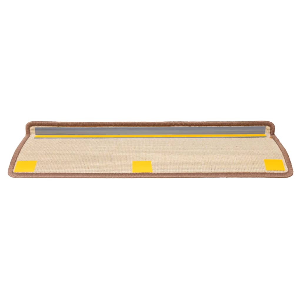 trappemåtter 30 stk. 65x21x4 cm brune rektangulære kanter