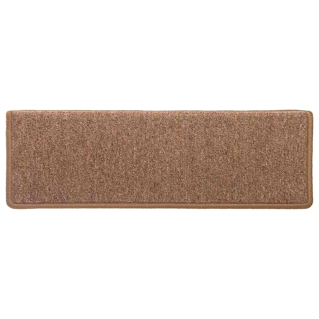 trappemåtter 30 stk. 65x21x4 cm brune rektangulære kanter