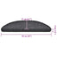 trappemåtter 20 stk. 56x17x3 cm antracit halvrund