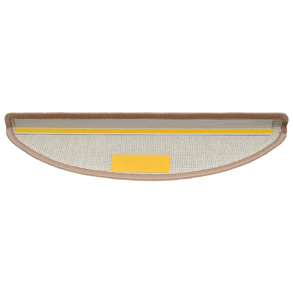 trappemåtter 20 stk. 56x17x3 cm lysebrune halvrunde