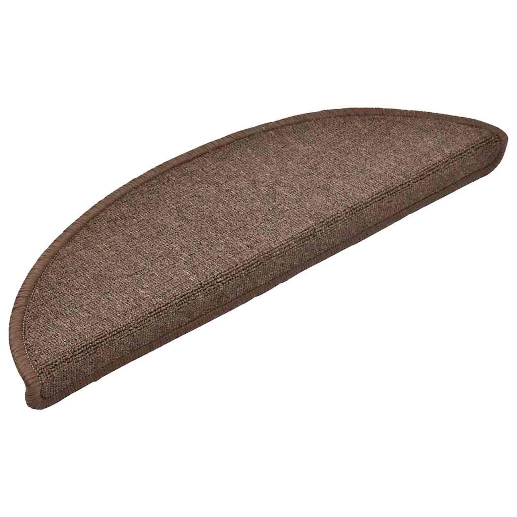 trappemåtter 20 stk. 56x17x3 cm kaffebrune halvrund