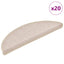 trappemåtter 20 stk. 56x17x3 cm taupe halvrund