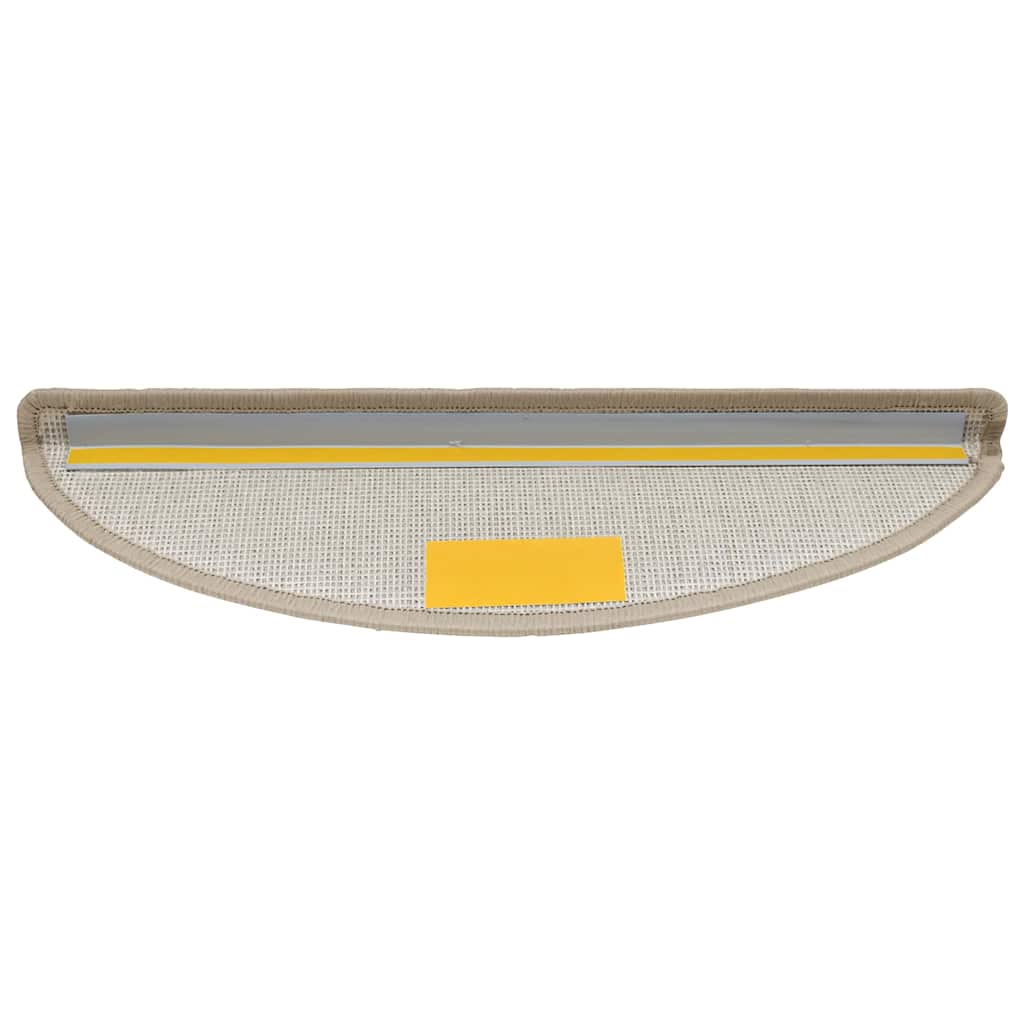 trappemåtter 20 stk. 56x17x3 cm taupe halvrund