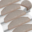 trappemåtter 20 stk. 65 x 24 x 4 cm lysebrune halvrunde store