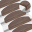 trappemåtter 20 stk. 65 x 24 x 4 cm kaffebrune halvrund store