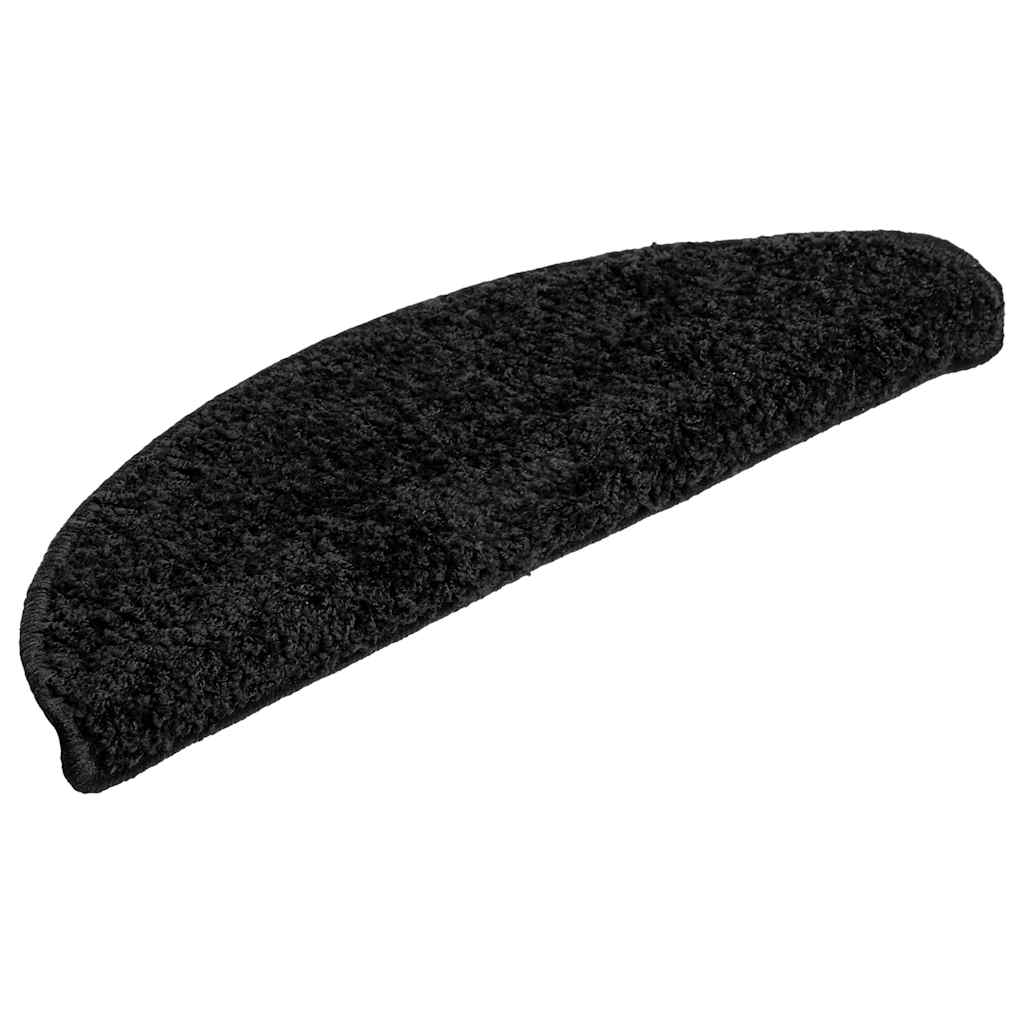 trappemåtter 30 stk. 56x17x3 cm sorte halvrunde