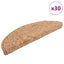 trappemåtter 30 stk. 56x17x3 cm beige halvrunde