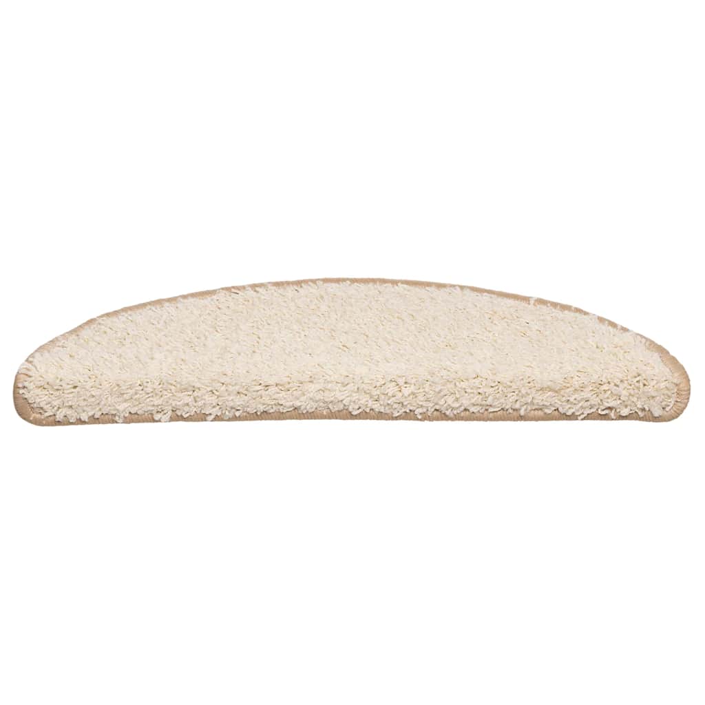 trappemåtter 30 stk. 56x17x3 cm cremefarvede halvrund