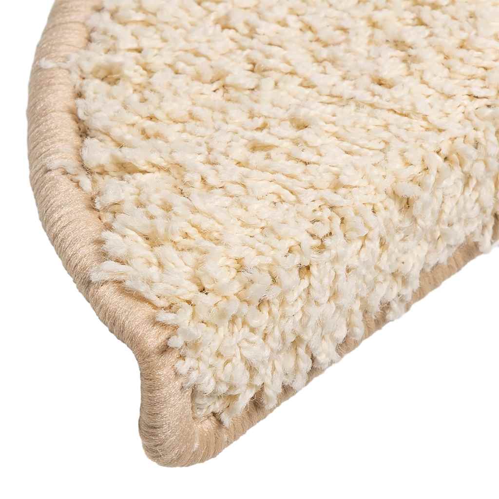 trappemåtter 30 stk. 56x17x3 cm cremefarvede halvrund