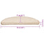 trappemåtter 30 stk. 56x17x3 cm cremefarvede halvrund