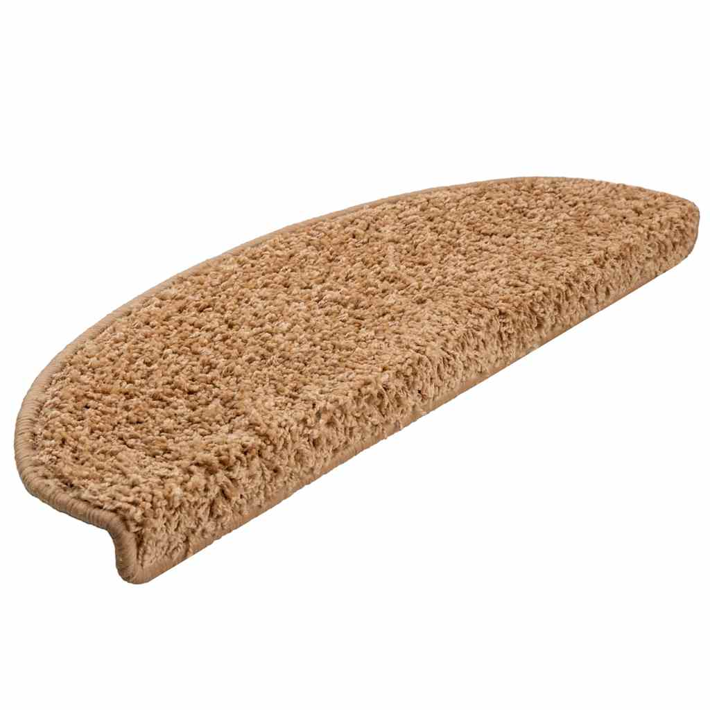 trappemåtter 30 stk. 65x21x4 cm beige halvrunde store