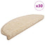 trappemåtter 30 stk. 65x21x4 cm cremefarvede halvrund store