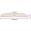 trappemåtter 30 stk. 65x21x4 cm hvide halvrunde store
