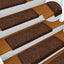 trappemåtter 30 stk. 65x21x4 cm brune rektangulære kanter