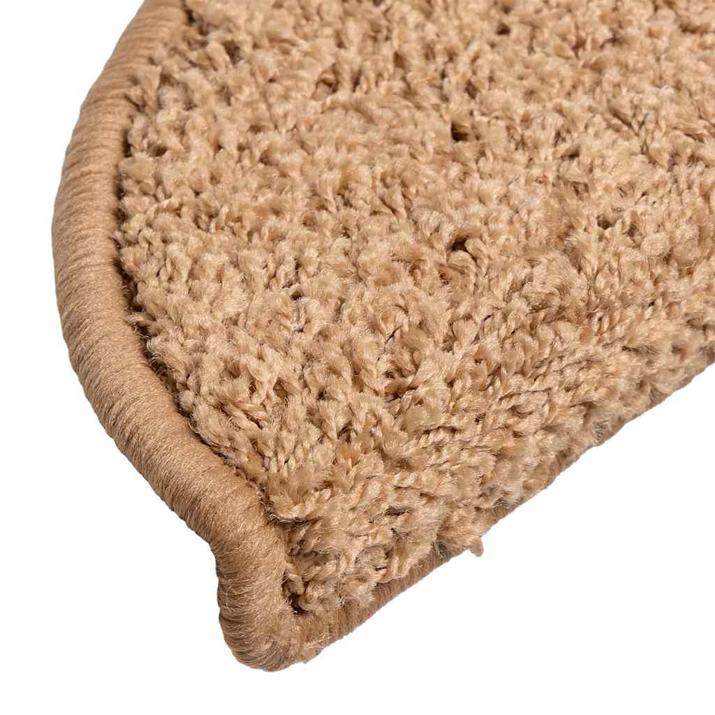 trappemåtter 20 stk. 56x17x3 cm beige halvrunde