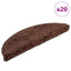 trappemåtter 20 stk. 56x17x3 cm brune halvrunde