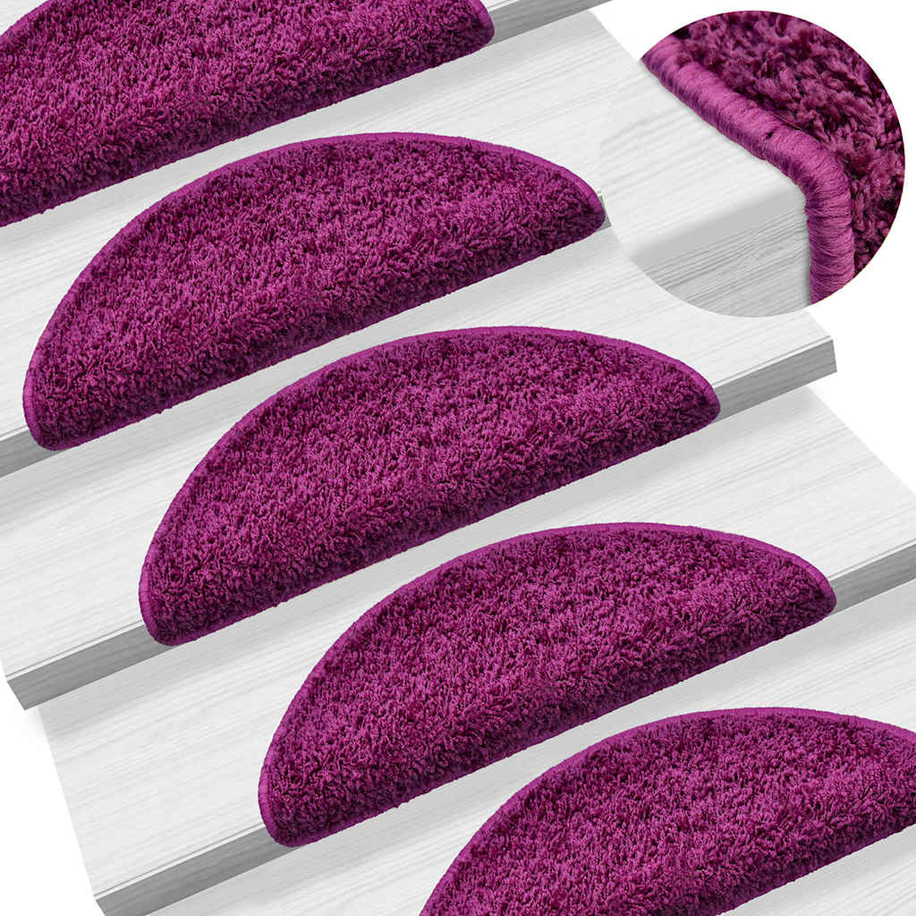 trappemåtter 20 stk. 56x17x3 cm violette halvrund