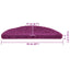 trappemåtter 20 stk. 56x17x3 cm violette halvrund