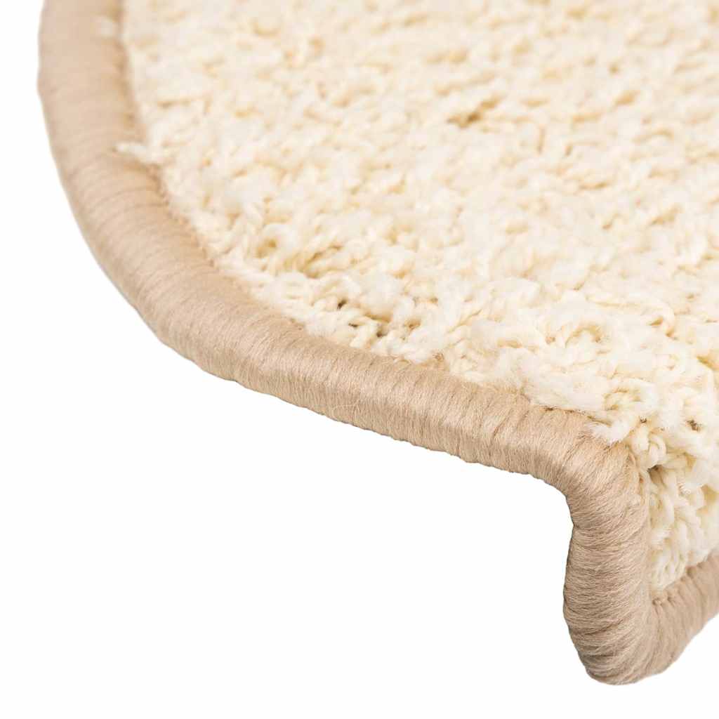 trappemåtter 20 stk. 65x21x4 cm cremefarvede halvrund store