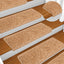 trappemåtter 20 stk. 65x21x4 cm beige rektangulær kant