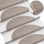 selvklæbende trappemåtter 30 stk. 56x17x3 cm sisal-look sølv