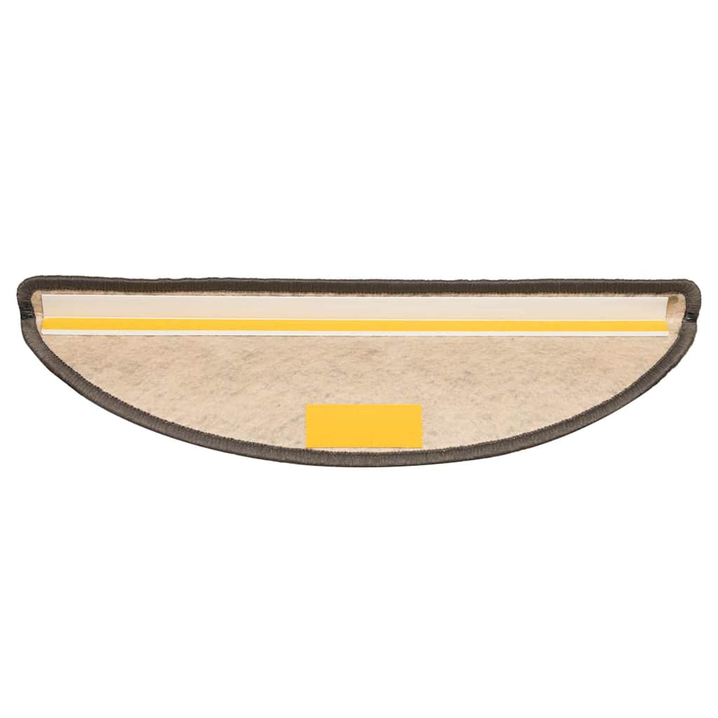 selvklæbende trappemåtter 30stk. 56x17x3cm sisal-look grå-beige
