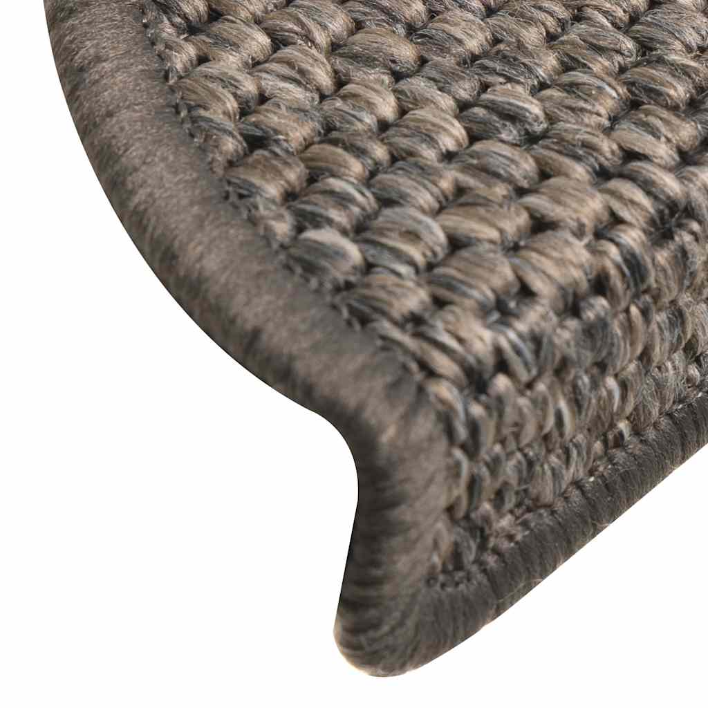selvklæbende trappemåtter 30stk. 56x17x3cm sisal-look grå-beige
