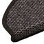 selvklæbende trappemåtter 30 stk. 65x21x4cm sisal-look antracit