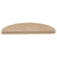 selvklæbende trappemåtter 30stk. 65x21x4cm sisal-look sandfarve