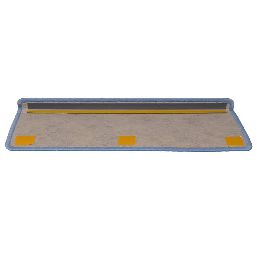selvklæbende trappemåtter 30 stk. 65x21x4 cm sisal-look blå